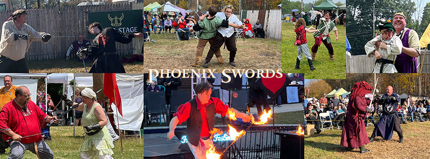 Examples of sword fighting fire text Phoenix Swords